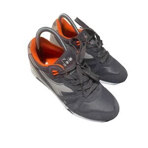 Diadora Gray and Orange Athletic Shoes